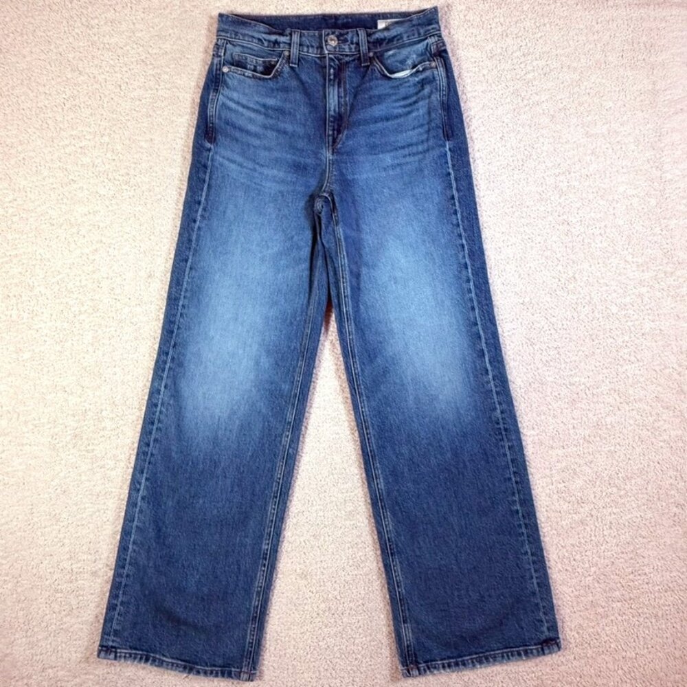 AYR Womens Wide Leg Jeans Secret Sauce Comfort Stretch Size 26S Boho Coastal Lux